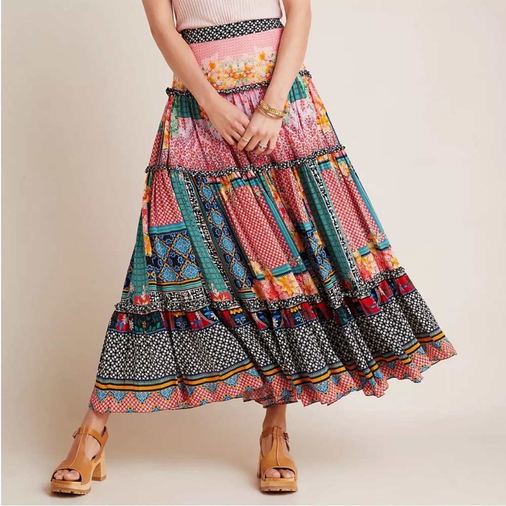SOLD !!!!! NWOT Anthropologie Bhanuni by Jyoti Maxi Skirt - 8